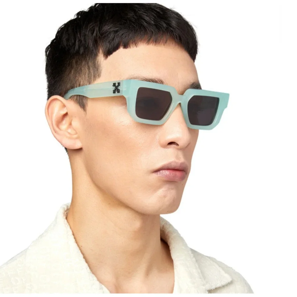 NWT Off White SILVERSTONE-OERI146S25PLA0015307 Rectangle 52mm Sunglasses